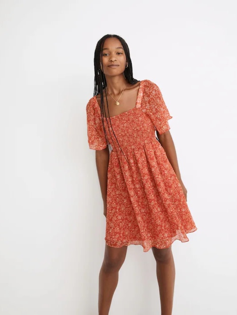 Seersucker Lucie Tie-Back Mini Dress in Piazza Floral